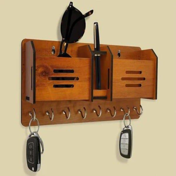 Wood Mobile & Key Holder